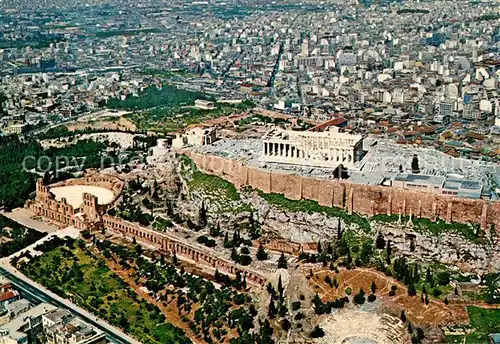 AK / Ansichtskarte Athenes_Athen Fliegeraufnahme mit Akropolsi Athenes Athen
