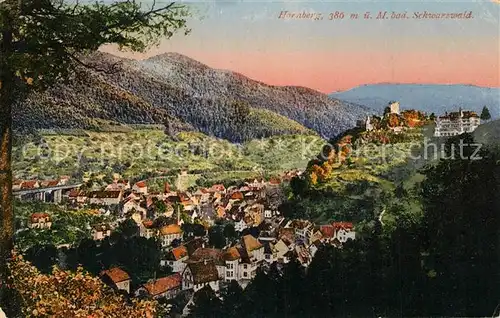 AK / Ansichtskarte Hornberg_Schwarzwald Panorama Blick zum Schloss Hornberg Schwarzwald