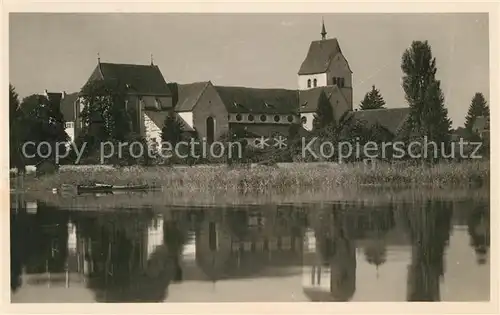 AK / Ansichtskarte Mittelzell Kirche Ansicht vom See aus Mittelzell