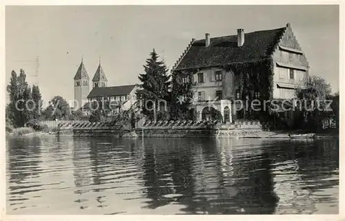 AK / Ansichtskarte Unterzell_Reichenau Kirche Ansicht vom See aus 