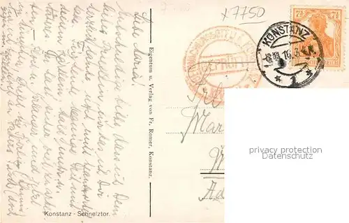 AK / Ansichtskarte Konstanz_Bodensee Schnetztor Gansloser Kuenstlerkarte Konstanz_Bodensee