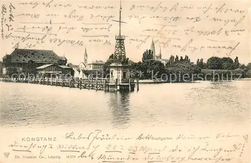 AK / Ansichtskarte Konstanz_Bodensee Hafeneinfahrt Konstanz_Bodensee