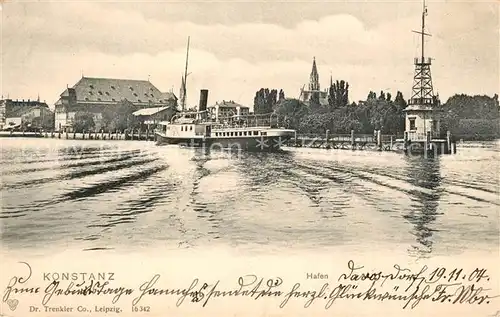 AK / Ansichtskarte Konstanz_Bodensee a
Nafe 

Hafen Dampfer Konstanz_Bodensee