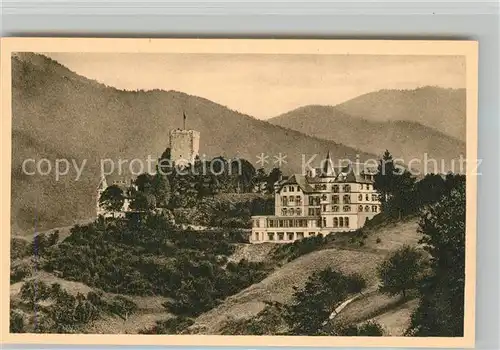 AK / Ansichtskarte Hornberg_Schwarzwald Gauschule Burgruine Schloss Kupfertiefdruck Hornberg Schwarzwald