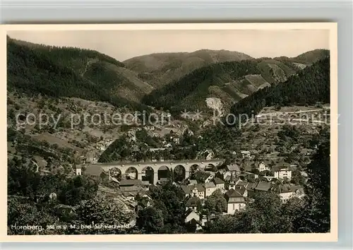 AK / Ansichtskarte Hornberg_Schwarzwald Panorama Viadukt Schwarzwaldbahn Hornberg Schwarzwald