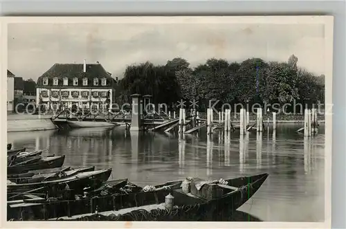 AK / Ansichtskarte Staad_Konstanz Hotel Pension Gasthaus zum Schiff am Faehrhafen Staad_Konstanz