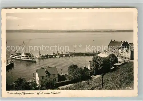 AK / Ansichtskarte Meersburg_Bodensee Panorama Blick vom Kaenzele Hafen Faehre Meersburg Bodensee