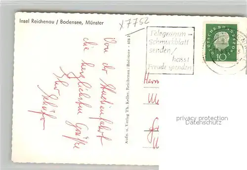 AK / Ansichtskarte Insel_Reichenau Muenster Kirche Ansicht vom See aus Insel Reichenau