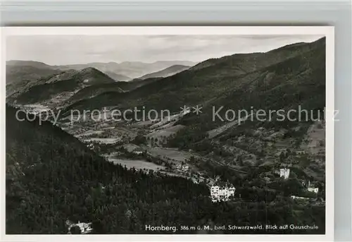 AK / Ansichtskarte Hornberg_Schwarzwald Panorama Blick auf Gauschule Hornberg Schwarzwald