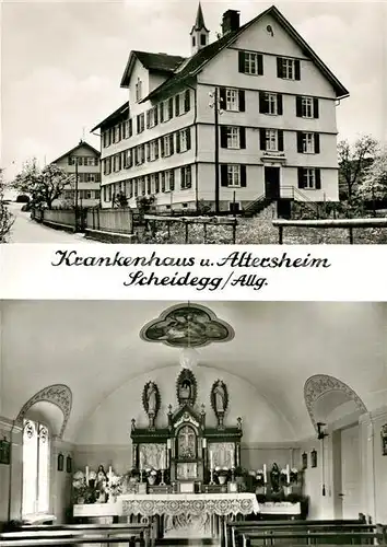 AK / Ansichtskarte Scheidegg_Allgaeu Krankenhaus Altersheim Scheidegg Allgaeu