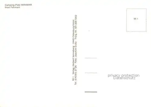AK / Ansichtskarte Insel_Fehmarn Fliegeraufnahme Camping Platz Miramar Insel Fehmarn