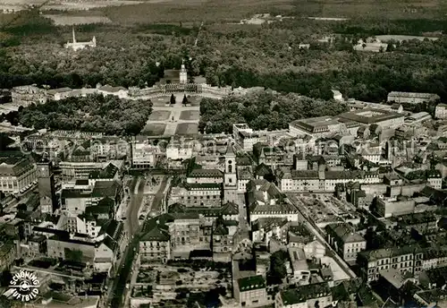 AK / Ansichtskarte Karlsruhe_Baden Fliegeraufnahme Schloss Karlsruhe_Baden
