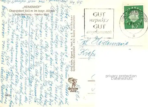 AK / Ansichtskarte Oberstdorf Heimenhof Oberstdorf