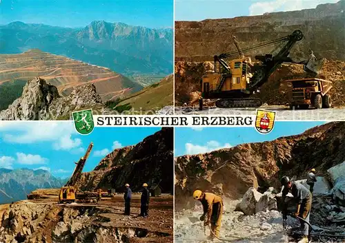 AK / Ansichtskarte Eisenerz_Steiermark Erzbergwerk Spateisenstein Zeltweg Eisenerz_Steiermark