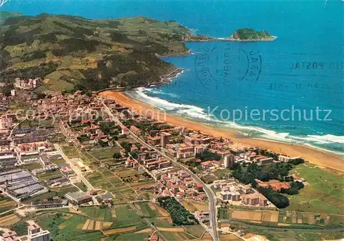 AK / Ansichtskarte Zarauz Vista Aerea Fliegeraufnahme Zarauz