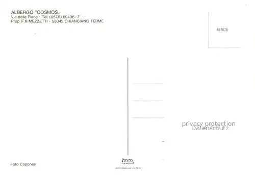 AK / Ansichtskarte Chianciano_Terme Albergo Cosmos  Chianciano Terme