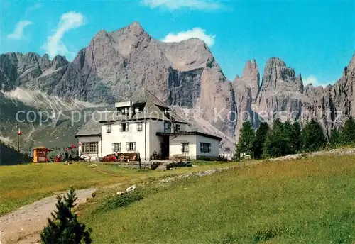 AK / Ansichtskarte Vigo_di_Fassa Rifugio Ciampedie Gruppo del Catinaccio Torri del Vaiolet Vigo_di_Fassa