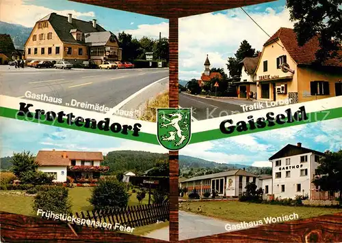 AK / Ansichtskarte Gaisfeld_Krottendorf Gasthaus Dreimaederlhaus Trafik Lorber Gasthaus Wonisch Gaisfeld Krottendorf