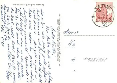 AK / Ansichtskarte Freilassing Fliegeraufnahme Freilassing