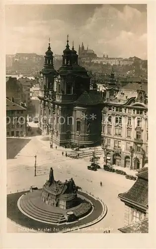 AK / Ansichtskarte Praha_Prahy_Prague Kostel csl cirkve a pomnik Husuv Praha_Prahy_Prague