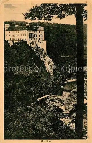 AK / Ansichtskarte Orlik_nad_Vltavou Teilansicht Orlik_nad_Vltavou
