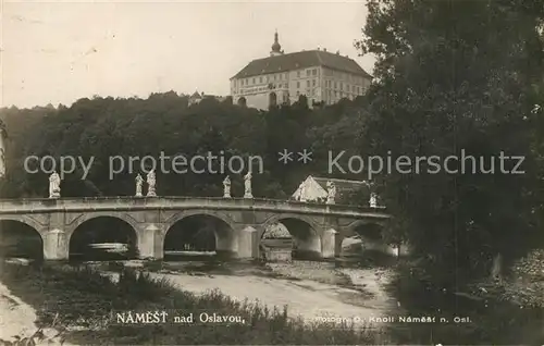 AK / Ansichtskarte Namest_nad_Oslavou Bruecke Schloss 