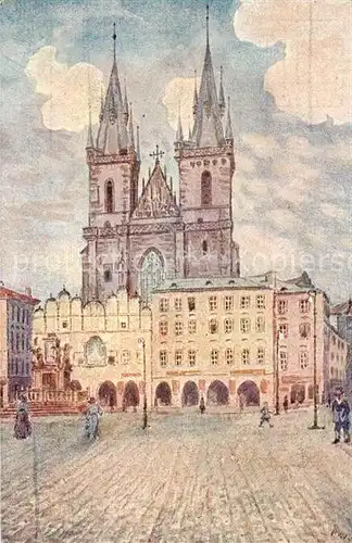 AK / Ansichtskarte Praha_Prahy_Prague Eglise de Notre Dame de Tyn Praha_Prahy_Prague