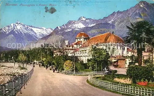 AK / Ansichtskarte Merano_Suedtirol Passeggiata e Casino Nuovo Merano Suedtirol