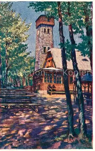 AK / Ansichtskarte Domazlicko Turisticka chyse s rozhlednou na Cerchove Domazlicko