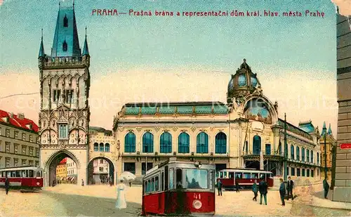 AK / Ansichtskarte Praha_Prahy_Prague Prasna brana a representacni dum kral hlav mesta Prahy Praha_Prahy_Prague