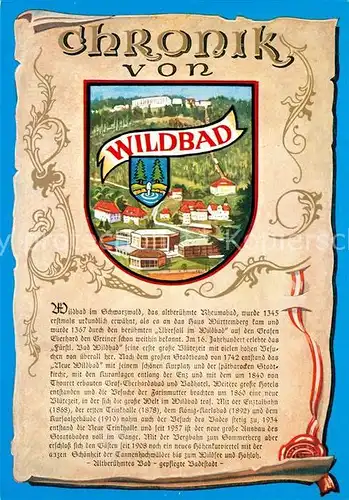 AK / Ansichtskarte Wildbad_Schwarzwald Chronik Wildbad_Schwarzwald