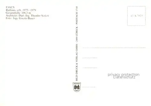 AK / Ansichtskarte Essen_Ruhr Rathaus Essen_Ruhr