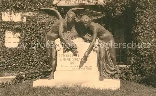 AK / Ansichtskarte Bruxelles_Bruessel Memorial Edith Cavell Marie Depage Bruxelles_Bruessel