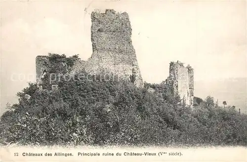 AK / Ansichtskarte Allinges Chateau Principale ruine du Chateau Vieux Allinges