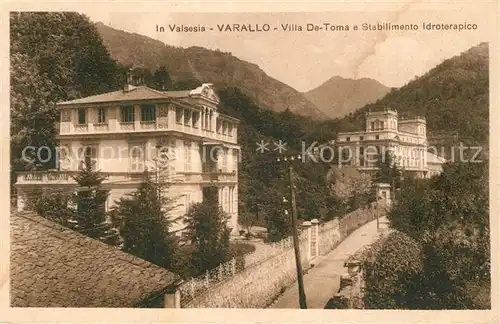 AK / Ansichtskarte Varallo_Sesia Villa de Toma Stabilimento Idroterapico Varallo Sesia