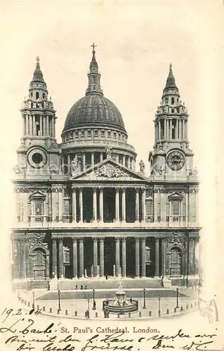 AK / Ansichtskarte London Saint Paul Cathedral London