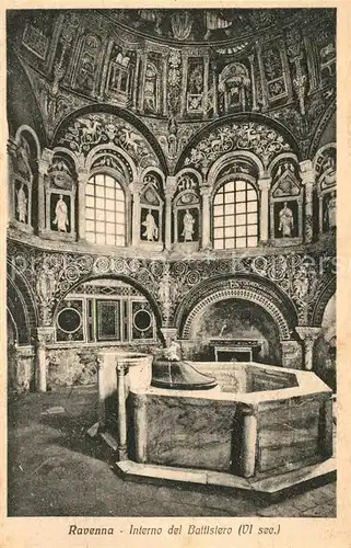 AK / Ansichtskarte Ravenna_Italia Interno del Battistero Ravenna Italia