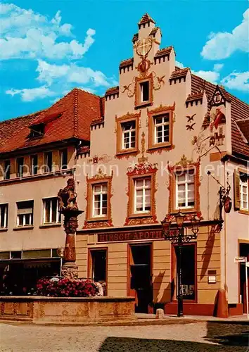 AK / Ansichtskarte Offenburg Hirsch Apotheke Loewenbrunnen Fischmarkt Offenburg