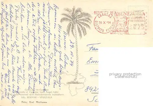 AK / Ansichtskarte Venezuela Caida del Rio Canarma Venezuela
