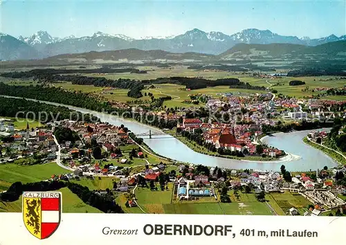 AK / Ansichtskarte Oberndorf_Laufen Fliegeraufnahme Oberndorf_Laufen