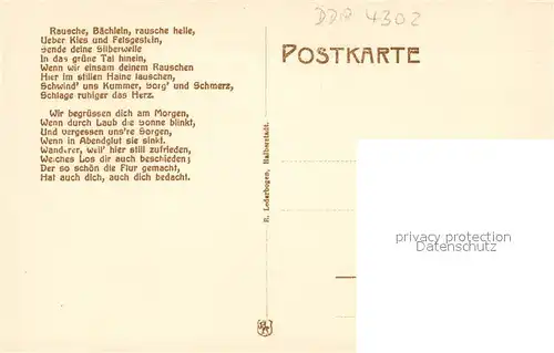 AK / Ansichtskarte Suderode_Bad Partie im Kalten Tal Gedicht Suderode_Bad