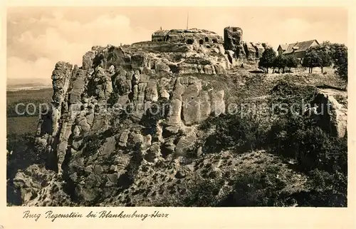 AK / Ansichtskarte Blankenburg_Harz Burg Regenstein Burgruine Felsen Blankenburg_Harz