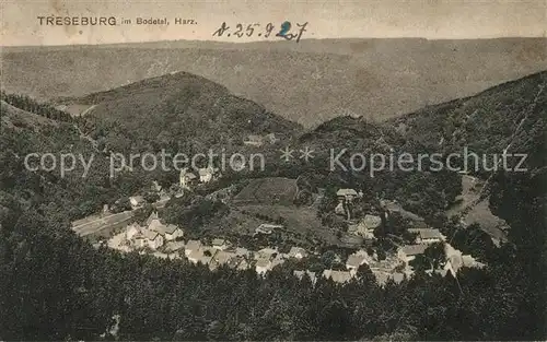 AK / Ansichtskarte Treseburg_Harz Panorama Bodetal Treseburg Harz