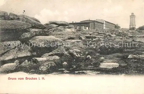 AK / Ansichtskarte Brocken_Harz Berggasthaus Hotel Aussichtsturm Brocken Harz