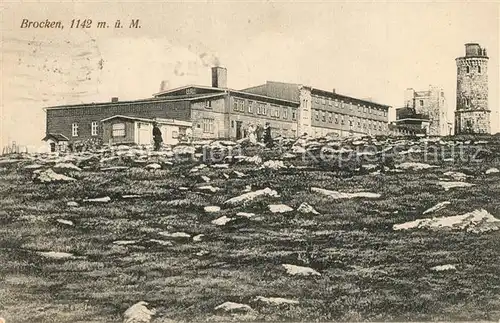 AK / Ansichtskarte Brocken_Harz Berggasthaus Hotel Aussichtsturm Brocken Harz