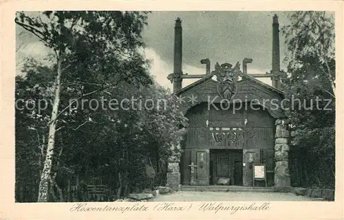 AK / Ansichtskarte Thale_Harz Hexentanzplatz Walpurgishalle Kupferdruck Thale_Harz
