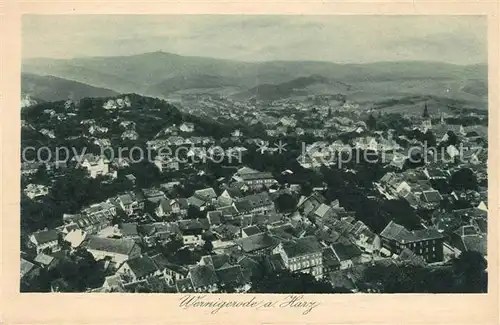 AK / Ansichtskarte Wernigerode_Harz Panorama Blick nach dem Brocken Kupferdruck Wernigerode Harz