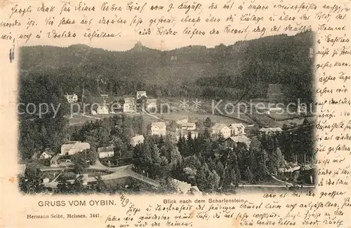 AK / Ansichtskarte Oybin Panorama Blick nach dem Scharfenstein Zittauer Gebirge Oybin