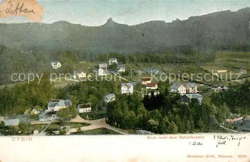 AK / Ansichtskarte Oybin Panorama Blick nach dem Scharfenstein Zittauer Gebirge Oybin