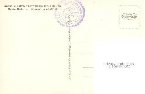 AK / Ansichtskarte Oybin Landschaftspanorama Hochwald Turm Zittauer Gebirge Oybin